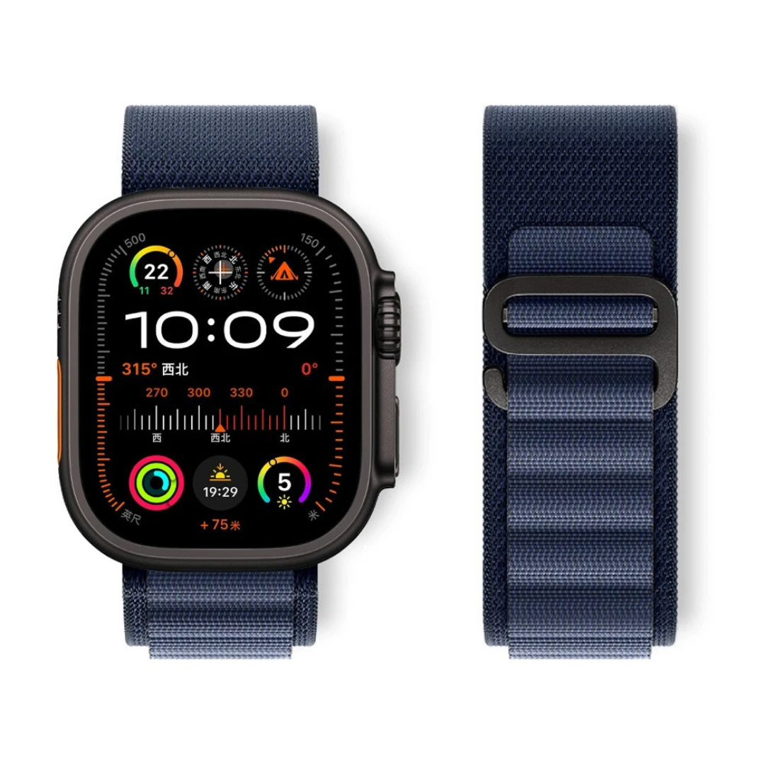 Alpine Loop Band for Apple Watch Series Ultra Black accents