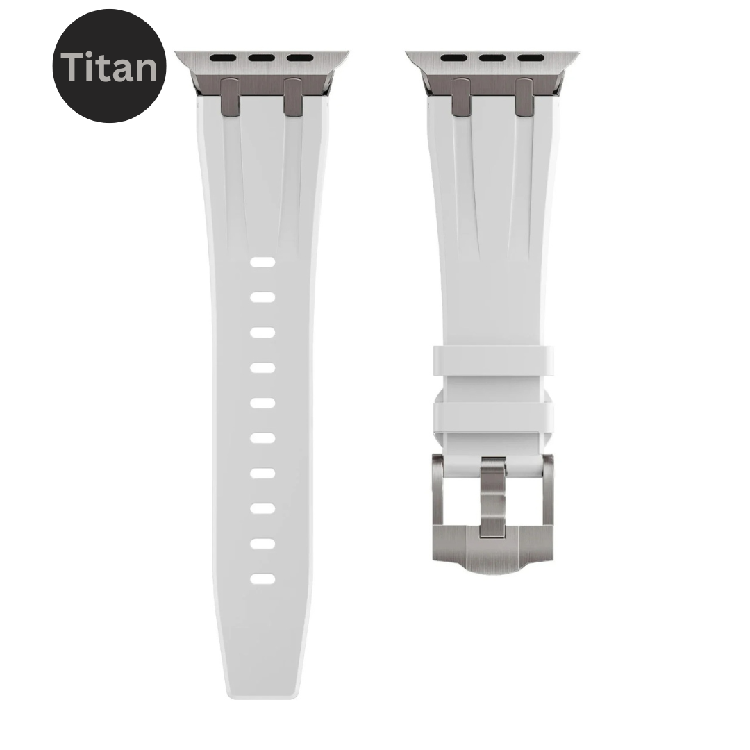 Luxury Rubber Titanium Strap for Apple Watch Series & Ultra