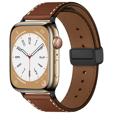 Magnetic Thick Leather Strap for Apple Watch Series & Ultra