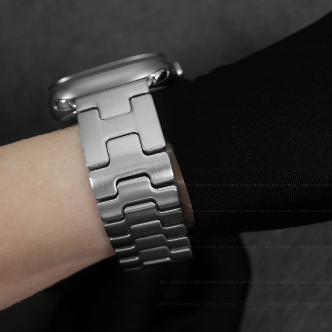 ハンドパン シルバー For ZENITH Stainless Steel Metal Watch SILVER Strap Band Bracelet