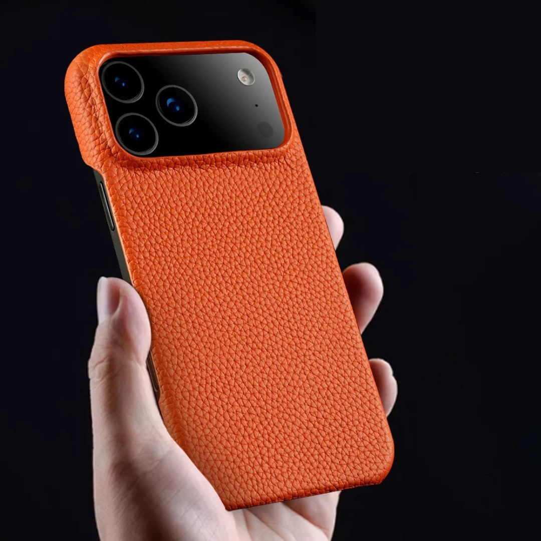 Genuine Nappa Leather Phone Case for Apple iPhone 17 Series