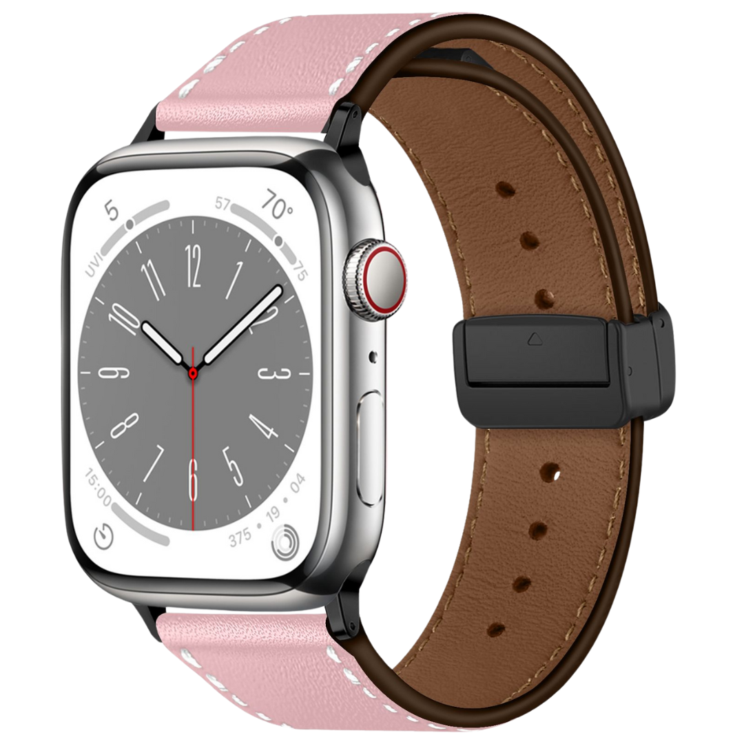 Magnetic Thick Leather Strap for Apple Watch Series & Ultra