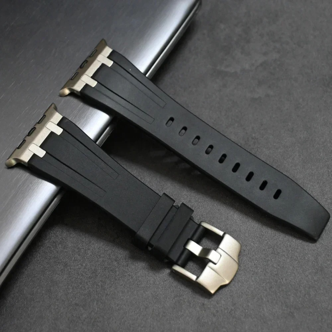 Luxury Rubber Titanium Strap for Apple Watch Series & Ultra