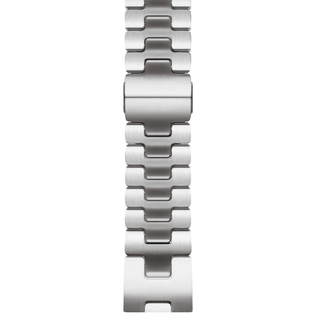 Grand H Satine Band | Luxury Stainless Steel Band for Apple Watch Series & Ultra