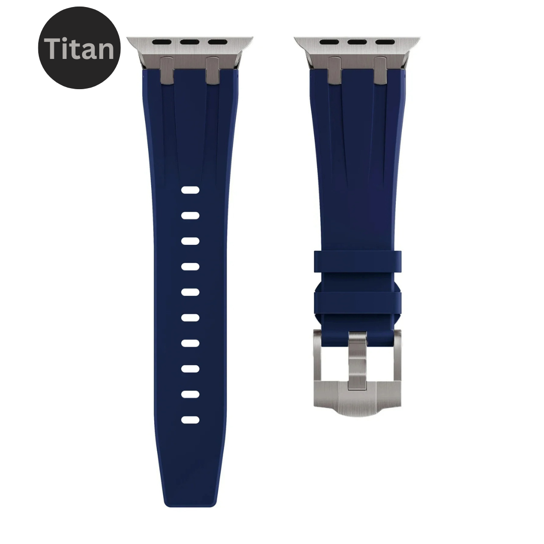 Luxury Rubber Titanium Strap for Apple Watch Series & Ultra