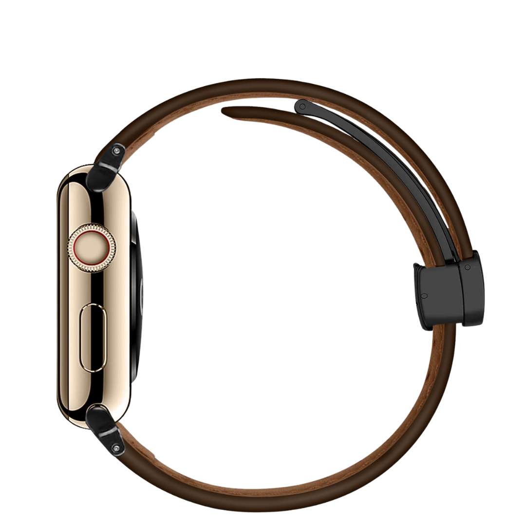 Magnetic Thick Leather Strap for Apple Watch Series & Ultra