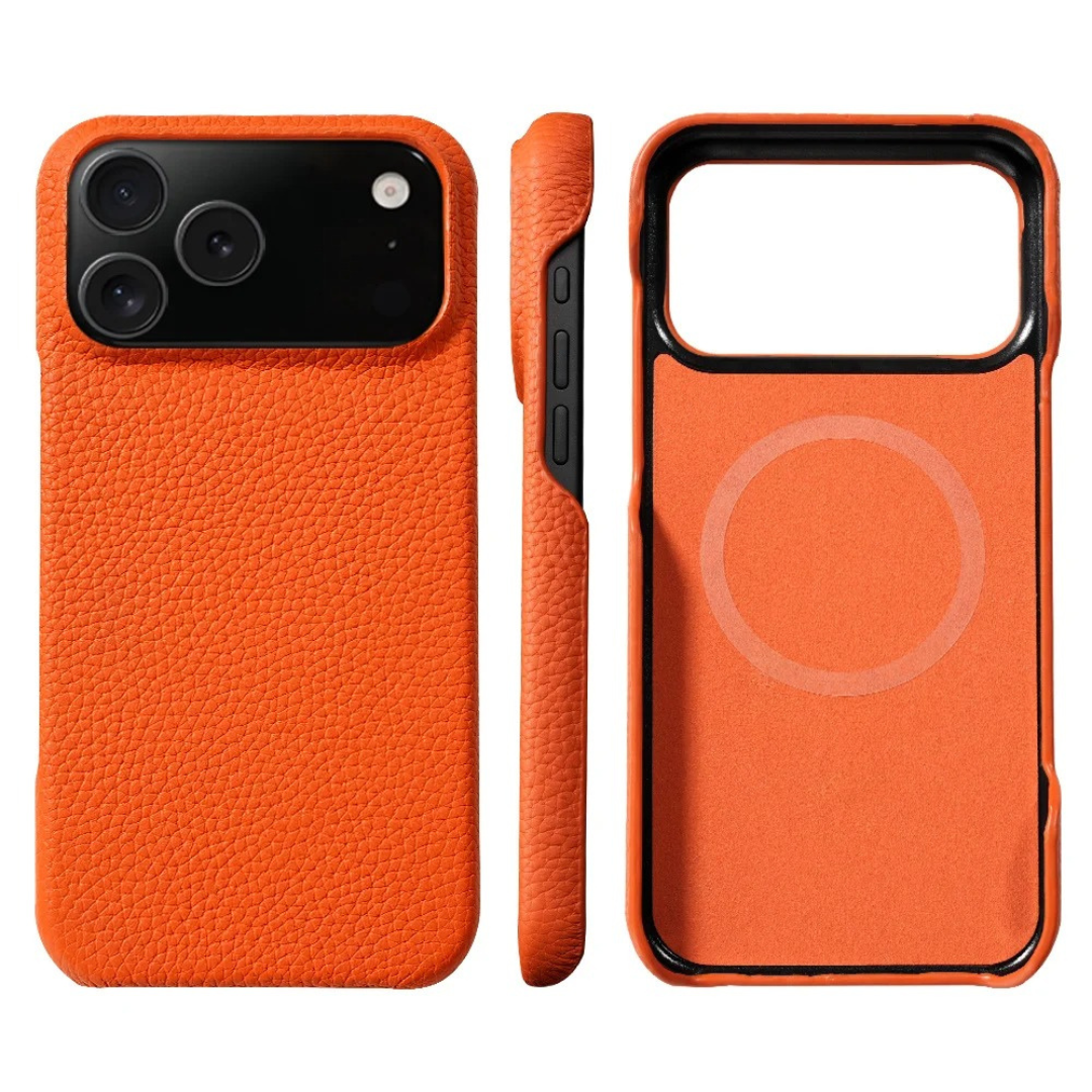 Genuine Nappa Leather Phone Case for Apple iPhone 17 Series