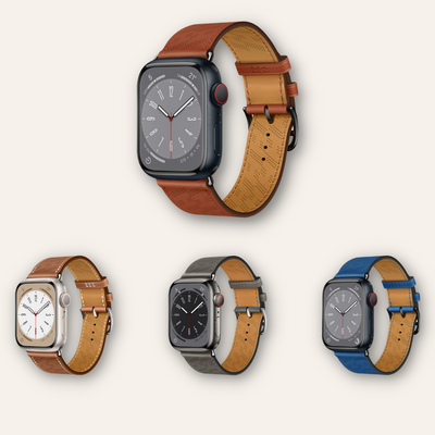 Diagonal Single Tour - Leather Band for Apple Watch Series & Ultra