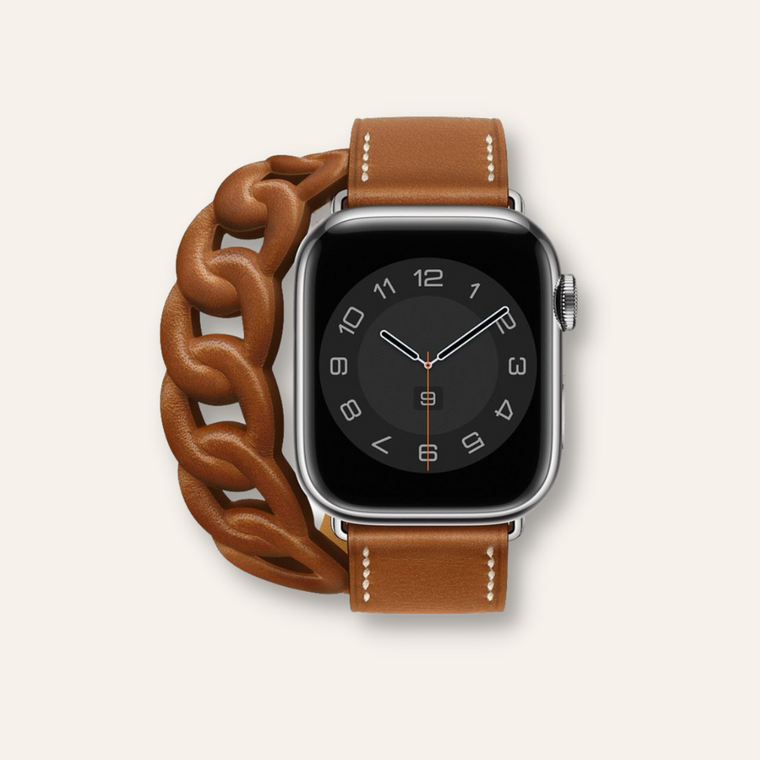 Gourmette Double Tour - Leather Bracelet for Apple Watch Series & Ultra