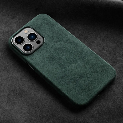 Handmade Luxury Suede Phone Case for Apple iPhone – Premium Protection