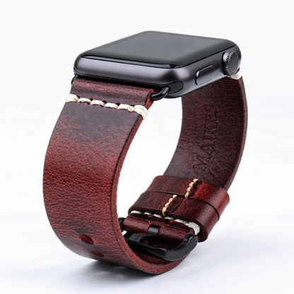 Vintage-Echtleder Armband im V Design Bezzos-Shop Echtleder Handyzubehör, Apple, iPhone, Handyhülle, Smartphone, Zubehör, Hülle, Case Apple Watch Armband Band Apple Watch Series 7 Series Apple Watch iPhone 12 Pro, iPhone 12